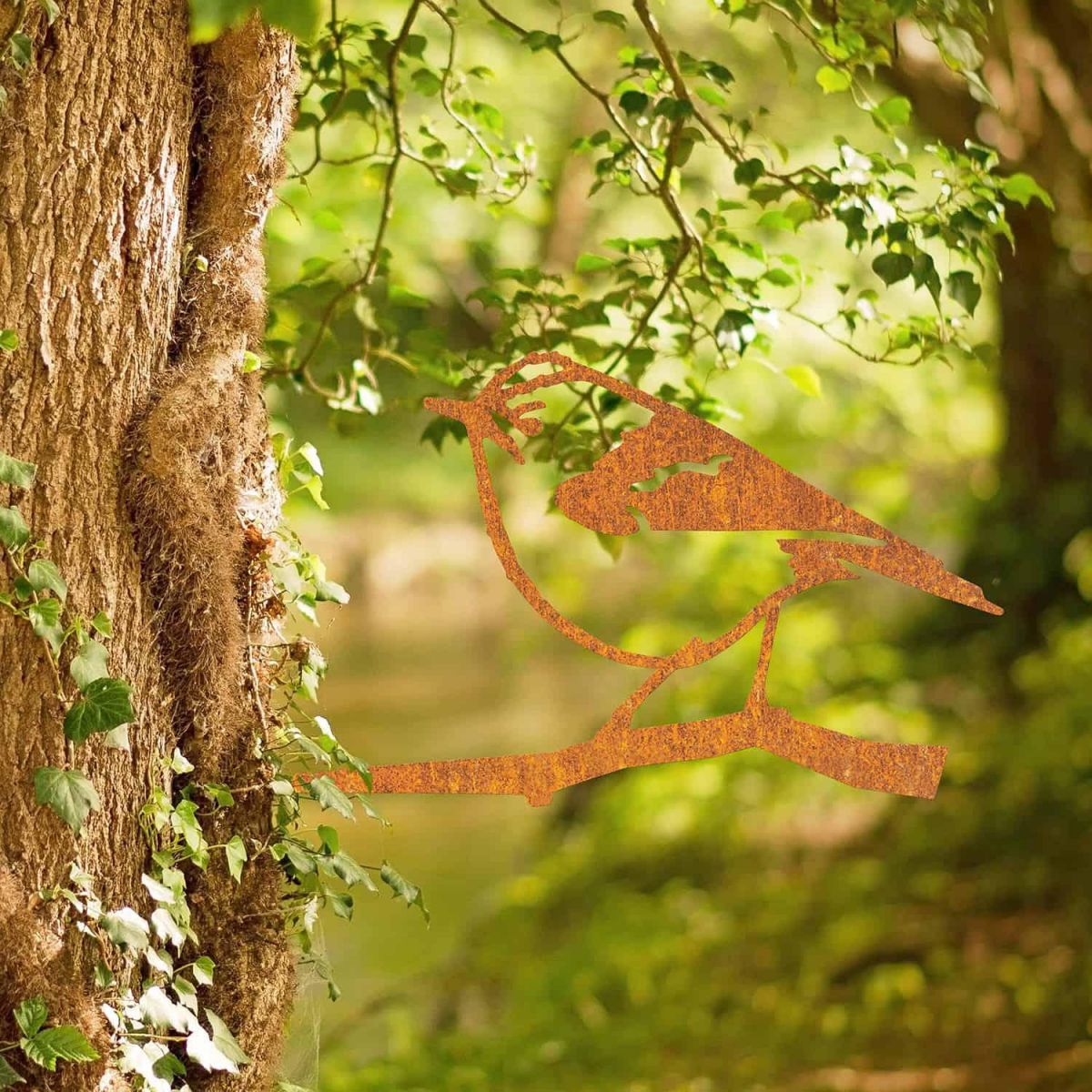 Rustic Steel Goldcrest Tree Spike in Situ
