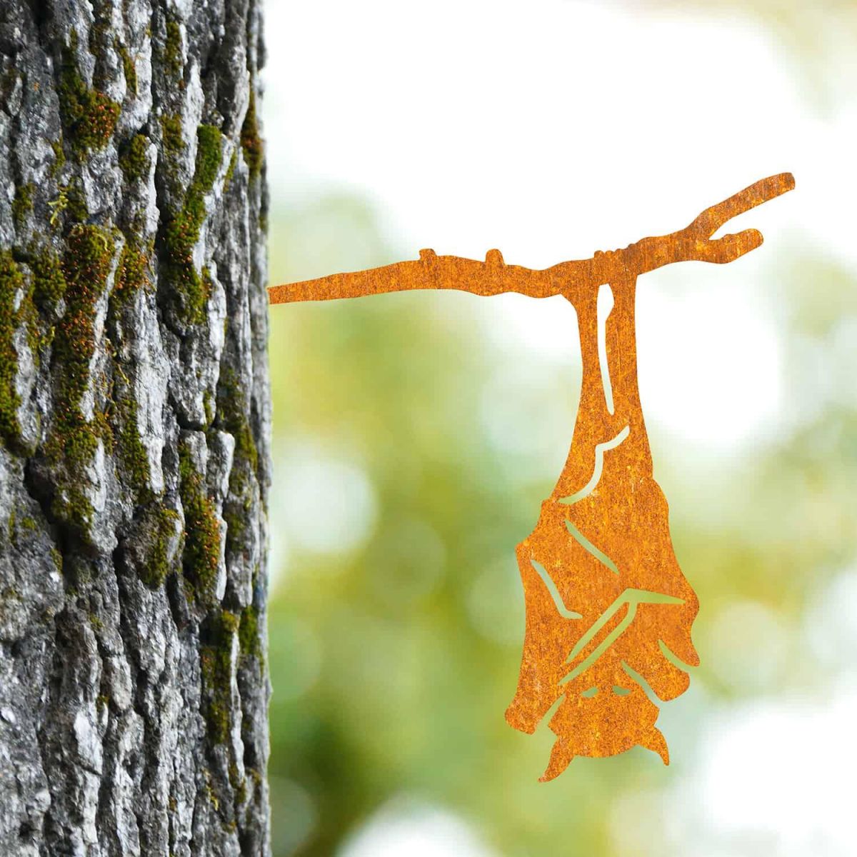 Steel Hanging Bat Tree Spike - Rustic