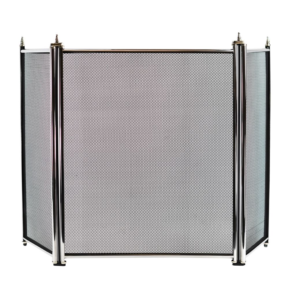 Square Centered Fireguard Created From Steel and Iron