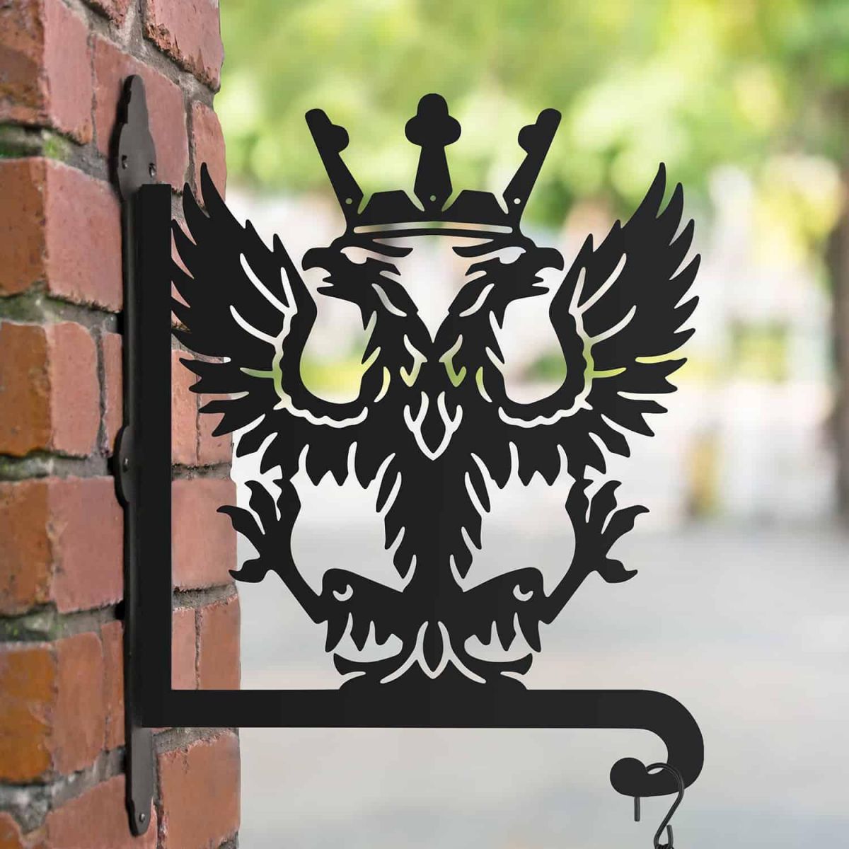 Steel Hanging Basket Bracket with Mercian Regiment Design