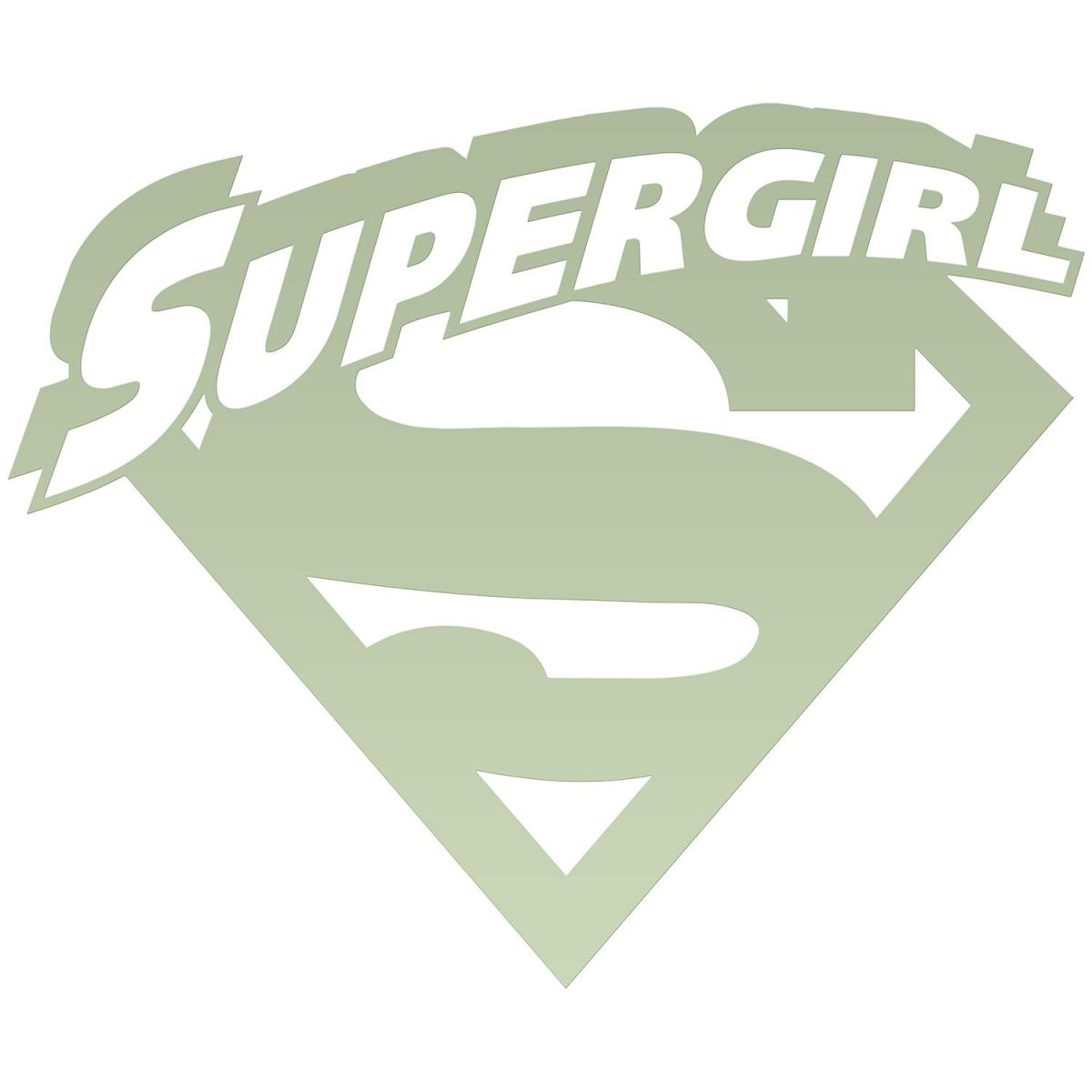 "Supergirl" Wall Art - Light Green