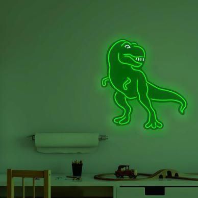 "T-Rex" Neon Wall Light in Green