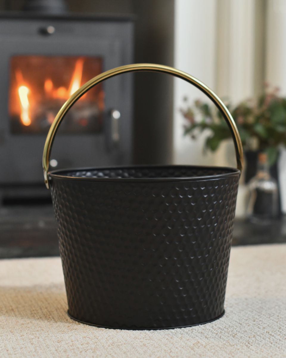 The Black And Gold Modern Log Bucket 