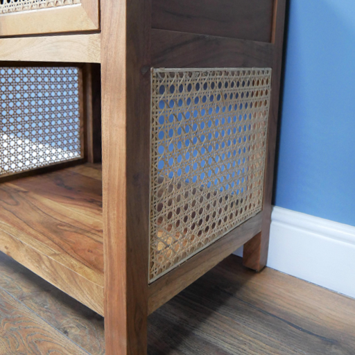Close-up of the Design on the Side of the "Moroccan" Bedside Table