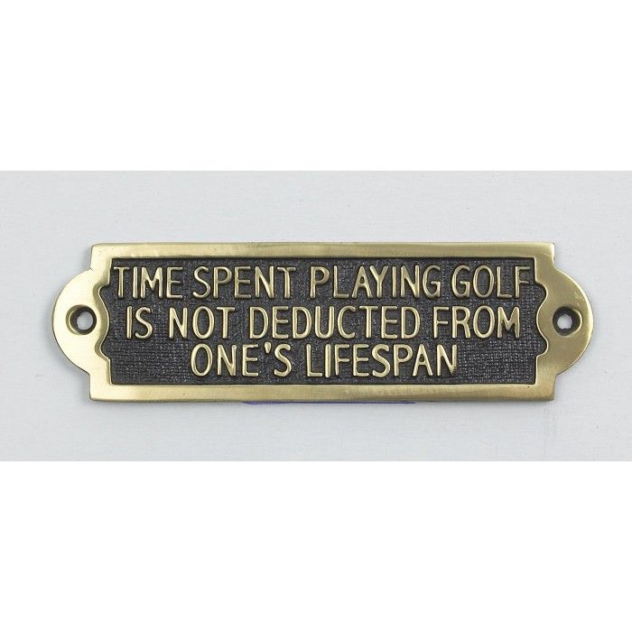 Time Spent Playing Golf Is Not Deducted From Ones Lifespan 