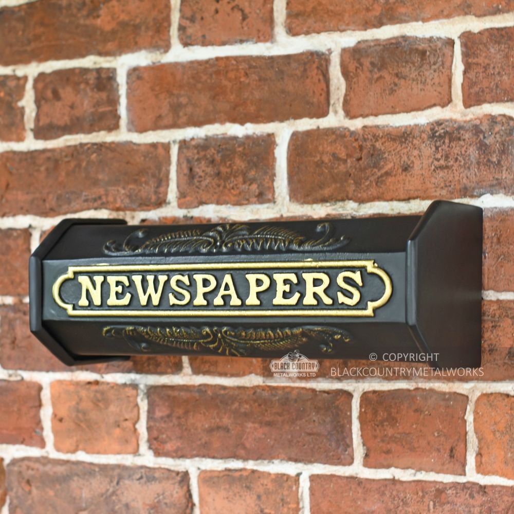 "Times Past Victorian" Black Styled Newspaper Box 