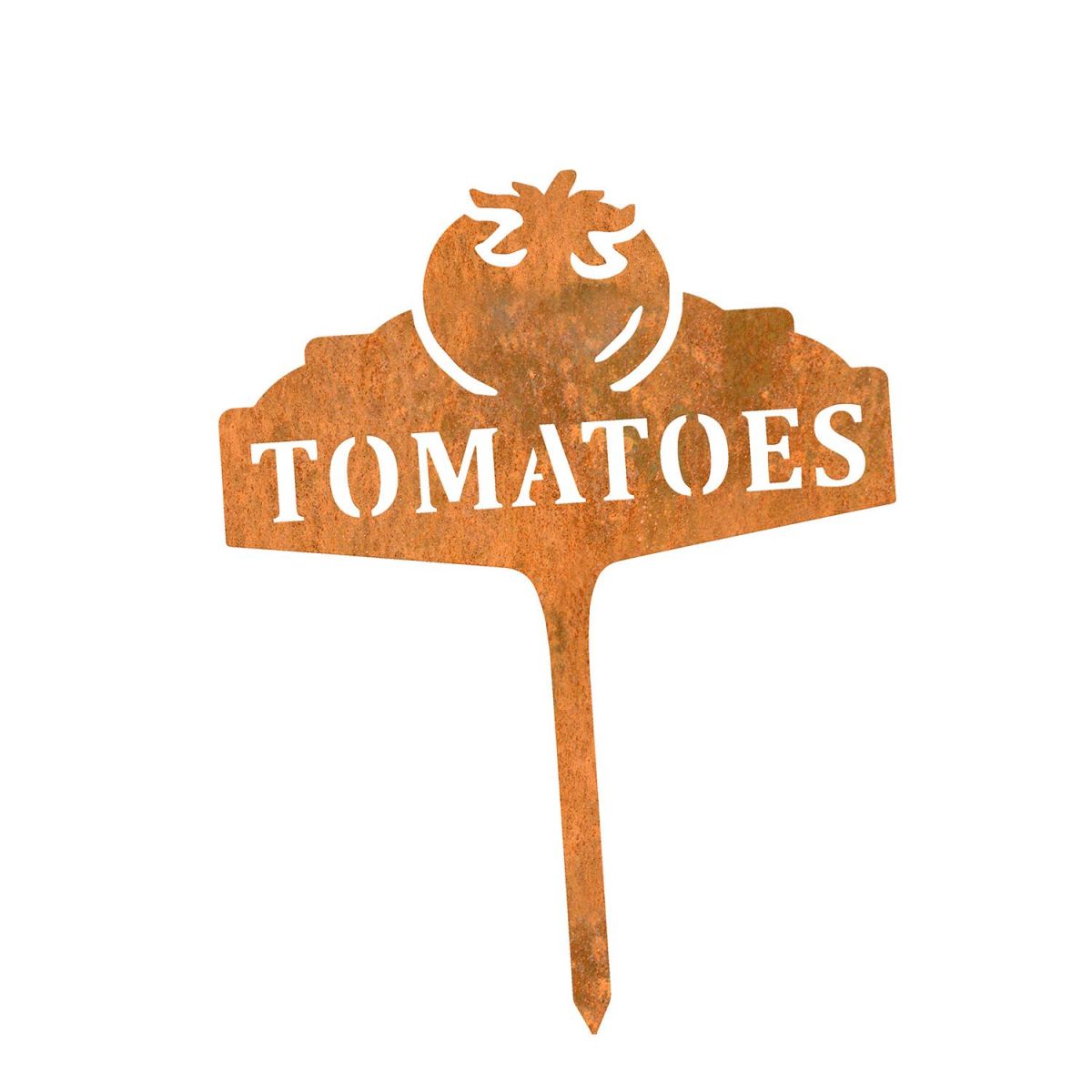 "Tomatoes" Vegetable Label in a Rustic Finish