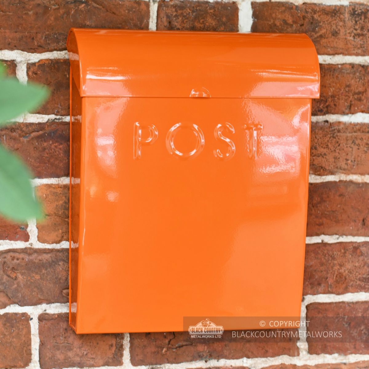 Top Opening Post Box In Bright Orange