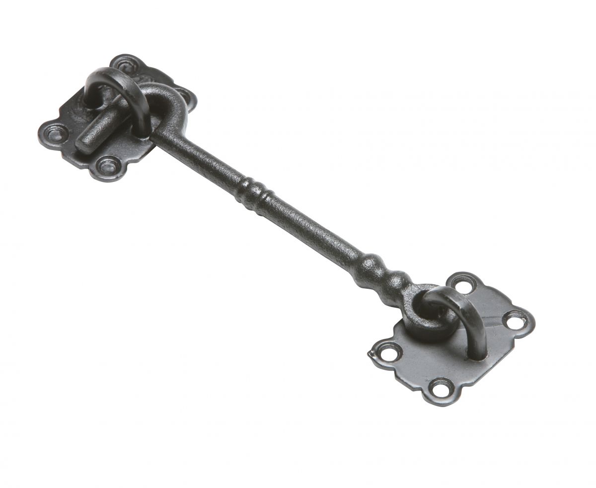 Traditional Black Iron 12" Loose Ring Cabin Hook