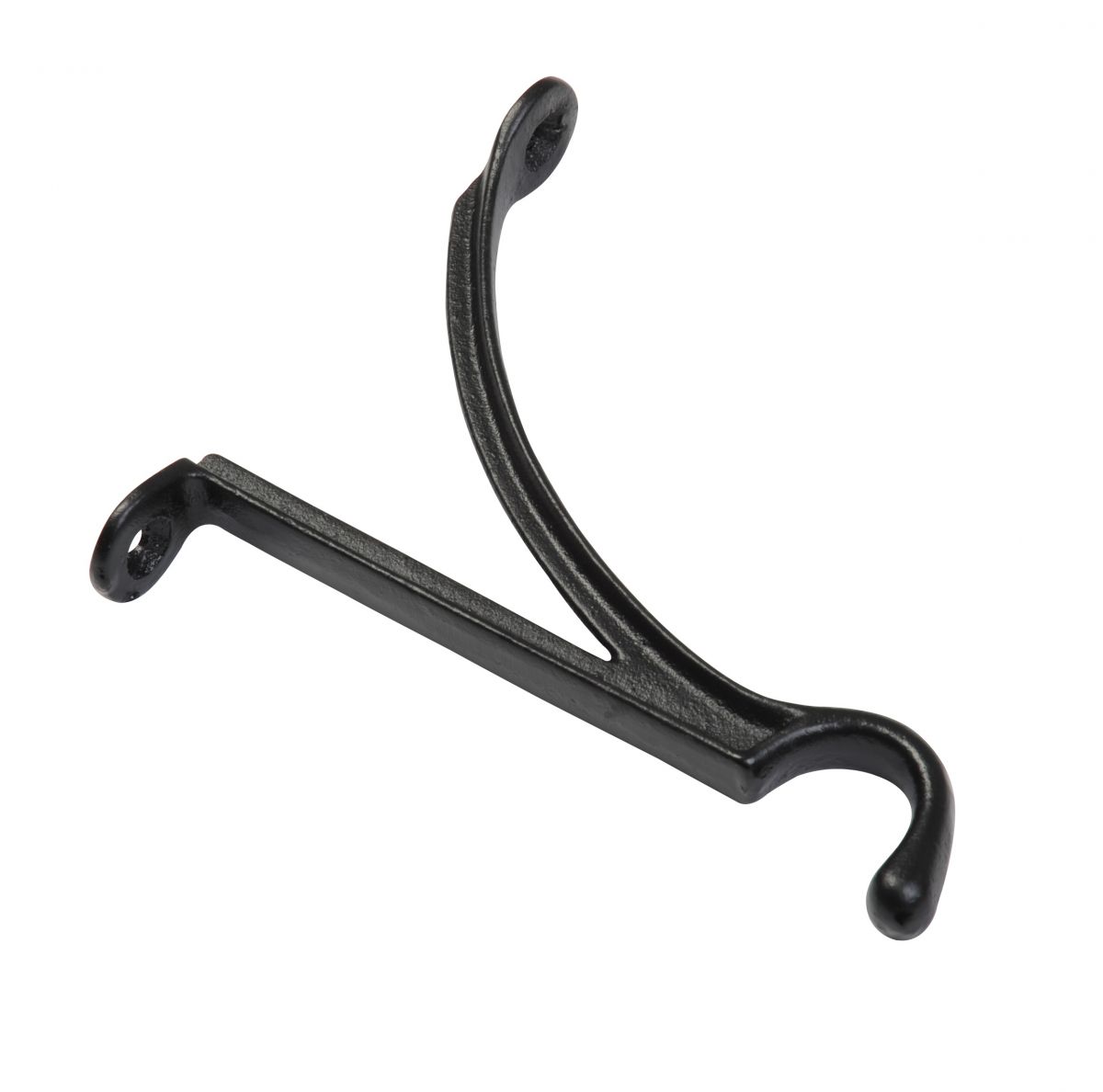 Traditional Black Iron Simplistic Design Hanging Basket Bracket