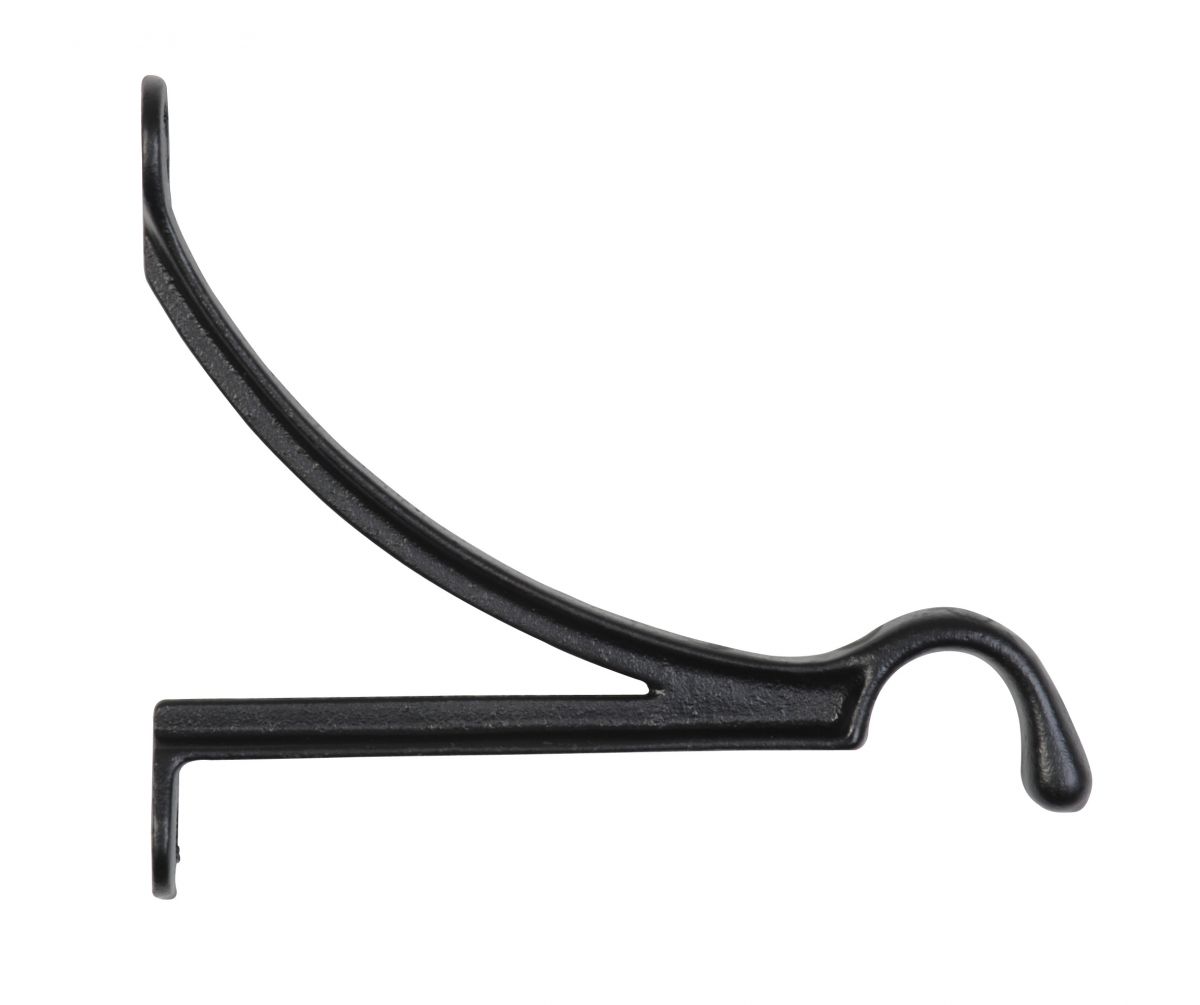 Traditional Black Iron Simplistic Design Hanging Basket Bracket