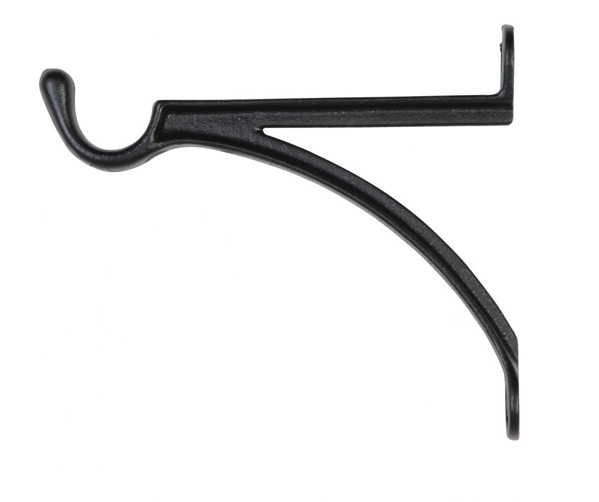Traditional Black Iron Simplistic Design Hanging Basket Bracket