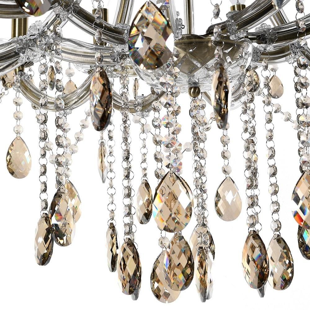 Close-up of the Amber Glass on the Chandelier