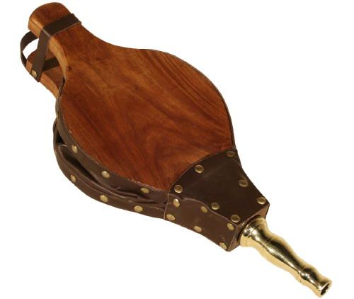 Brown Hardwood Fireside Bellows