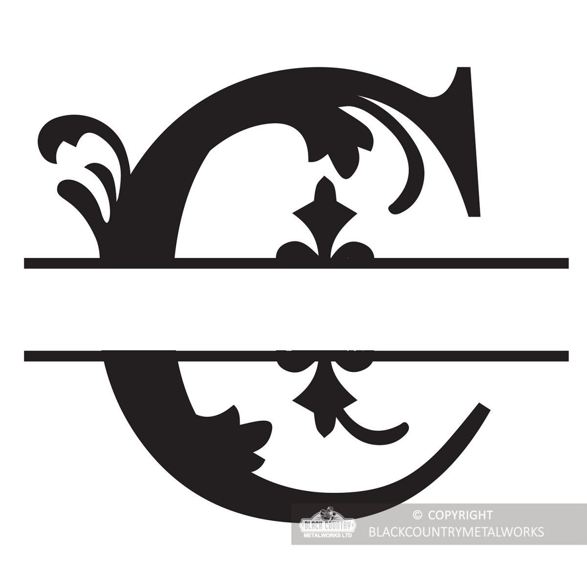 Letter C Personalised Monogram Name Sign