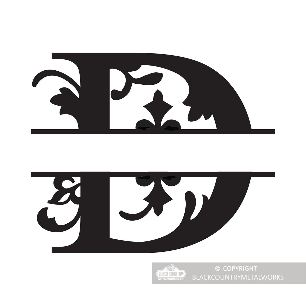 Letter D Personalised Monogram Name Sign
