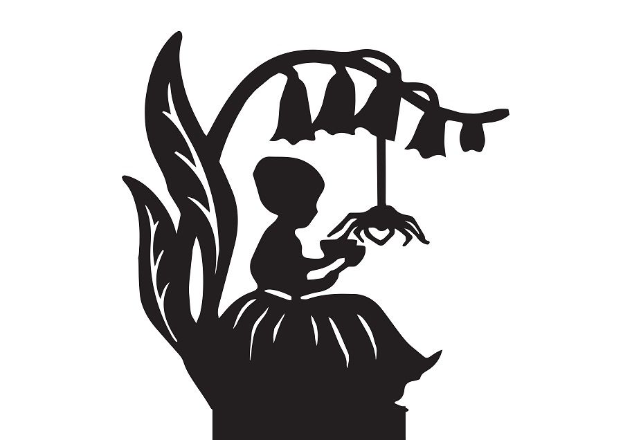 Little Miss Muffet Black Weathervane 