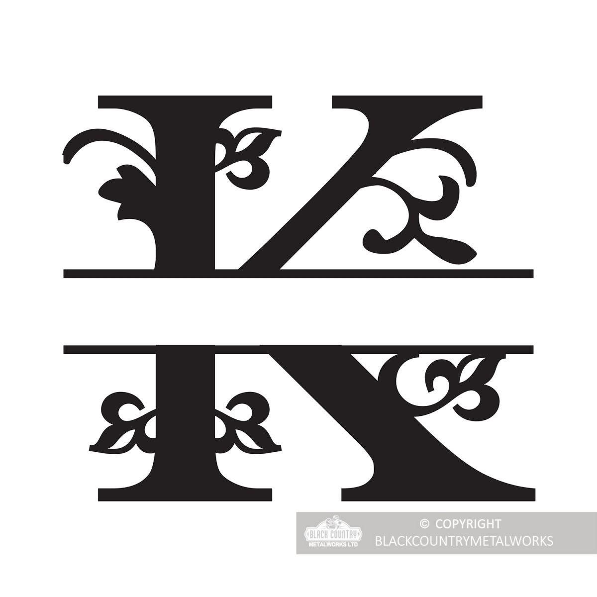 Letter K Personalised Monogram Name Sign