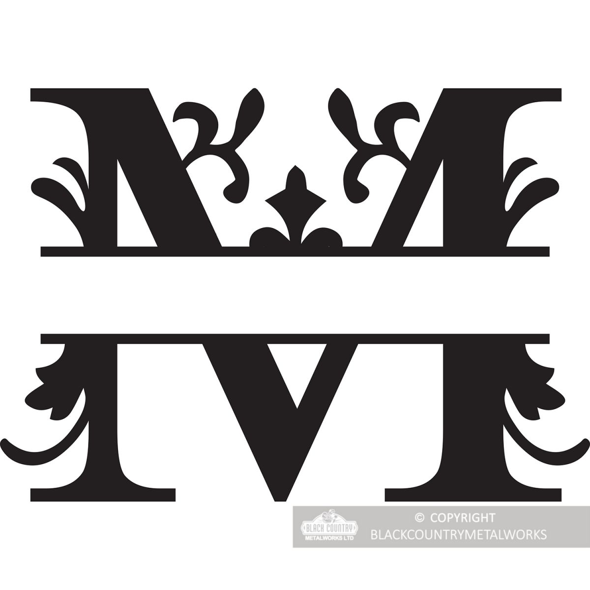 Letter M Personalised Monogram Name Sign