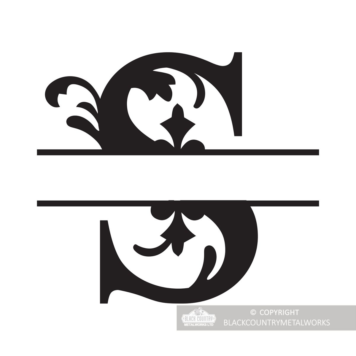 Letter S Personalised Monogram Name Sign