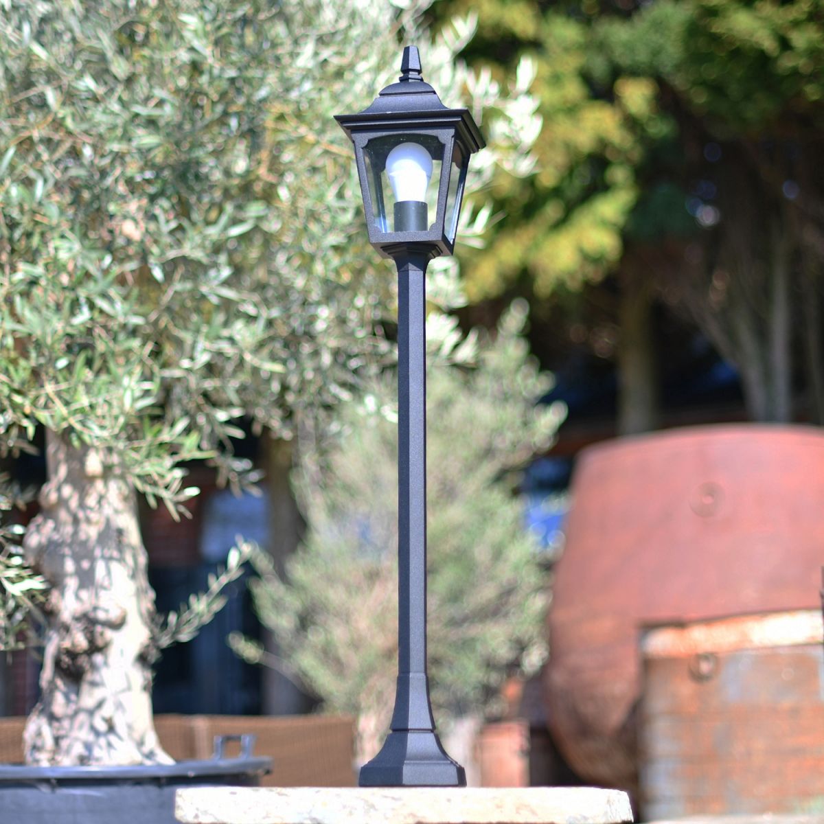 Traditional Tall Pillar Light in Situ