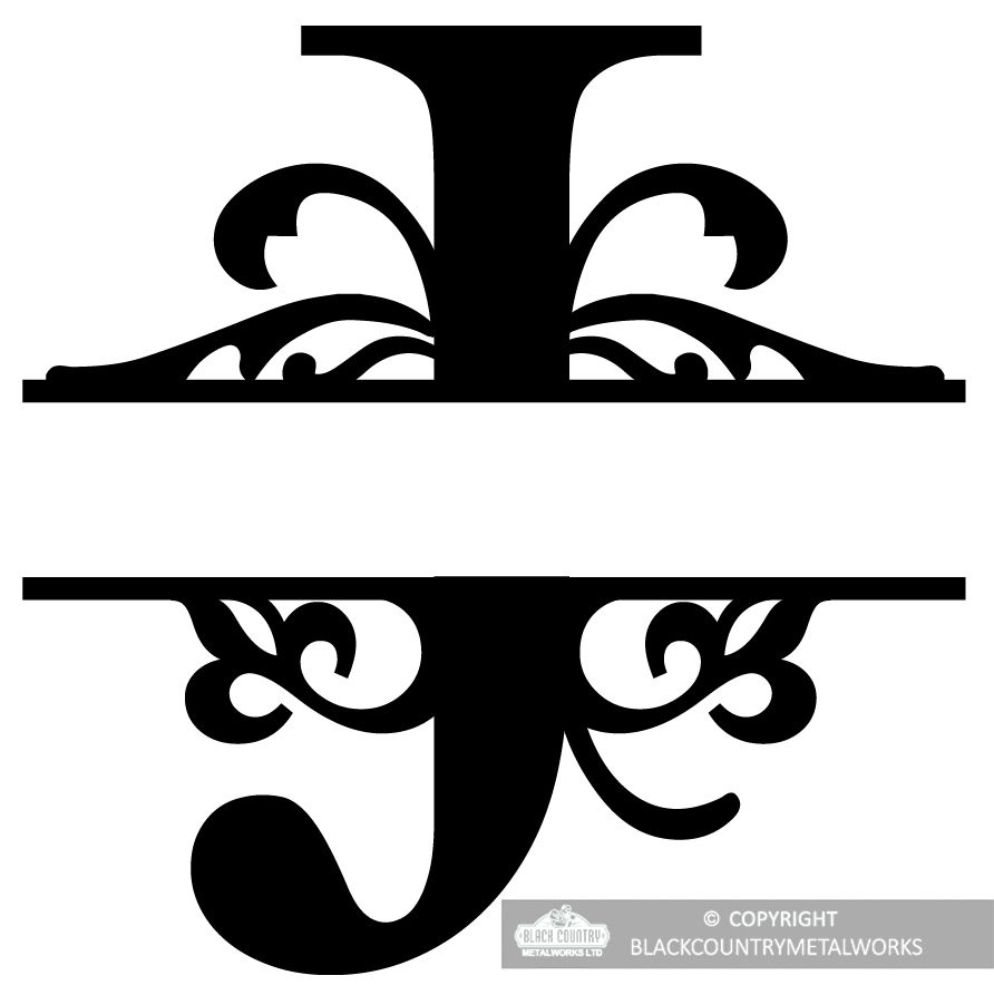 Letter J Personalised Monogram Name Sign