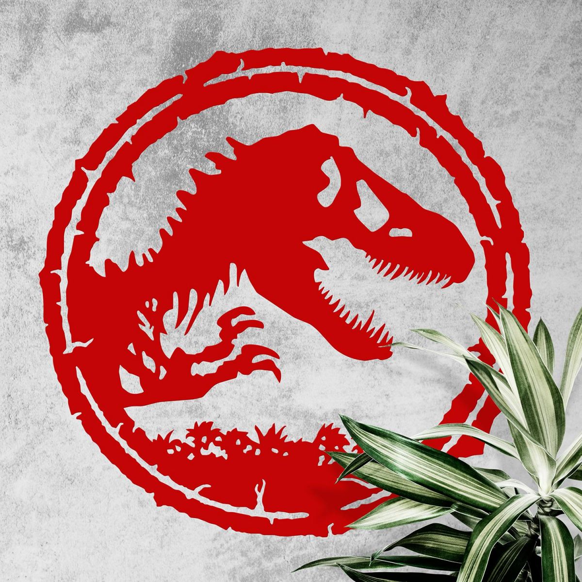 T-Rex Wall Art on a Rustic Wall