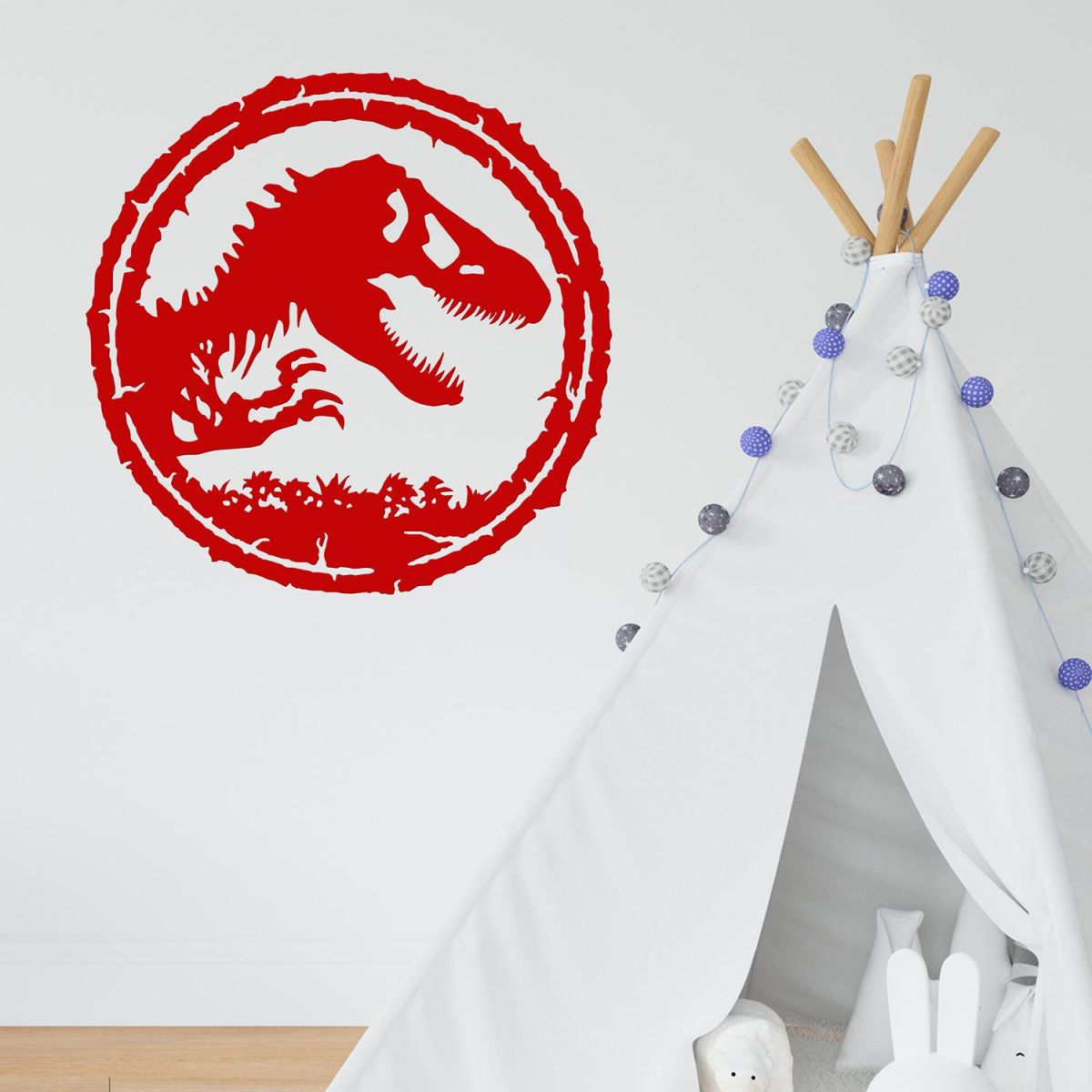 T-Rex Wall Art in a Children"s Play Room