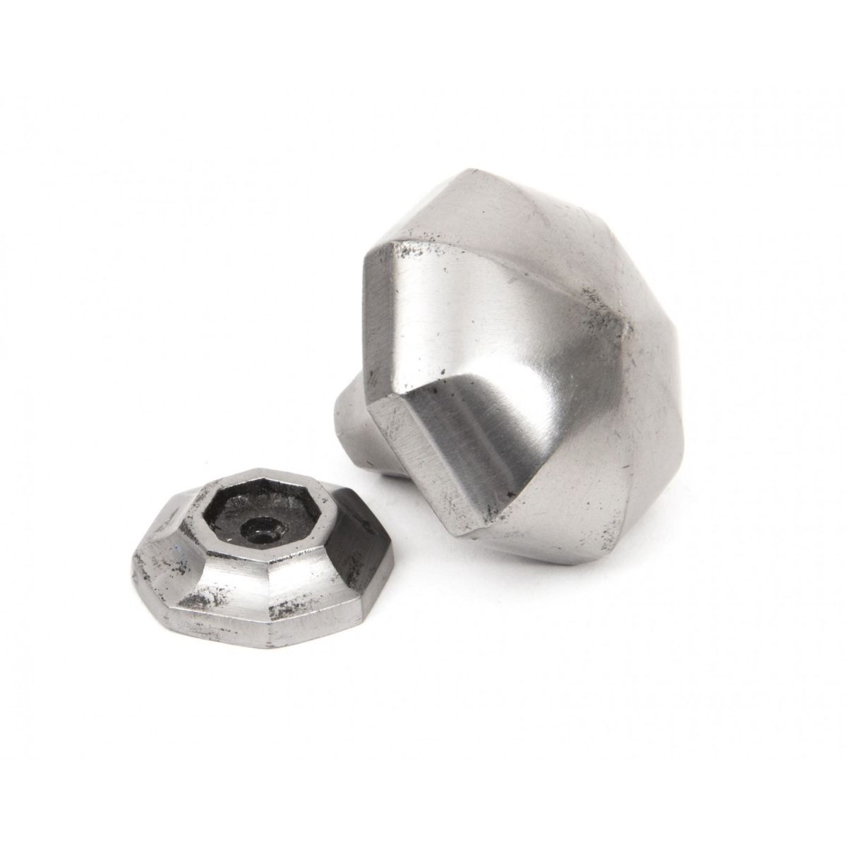 Side View of Cast Iron Octagonal Cabinet Knob - 39mm