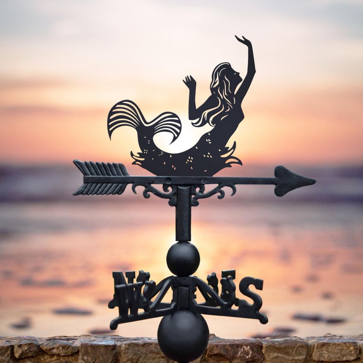 Mermaid Weathervane in Situ