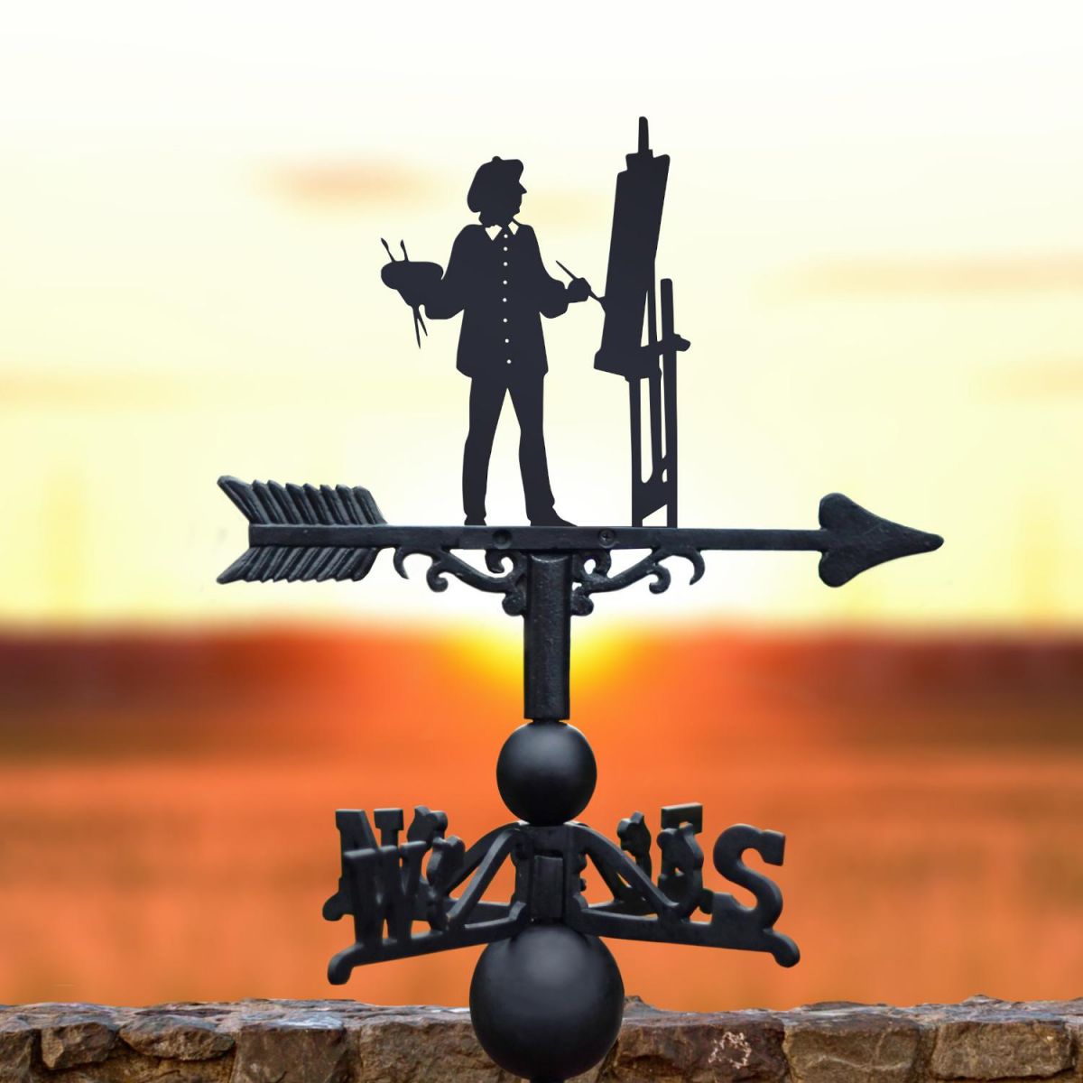 Artist Weathervane in Situ