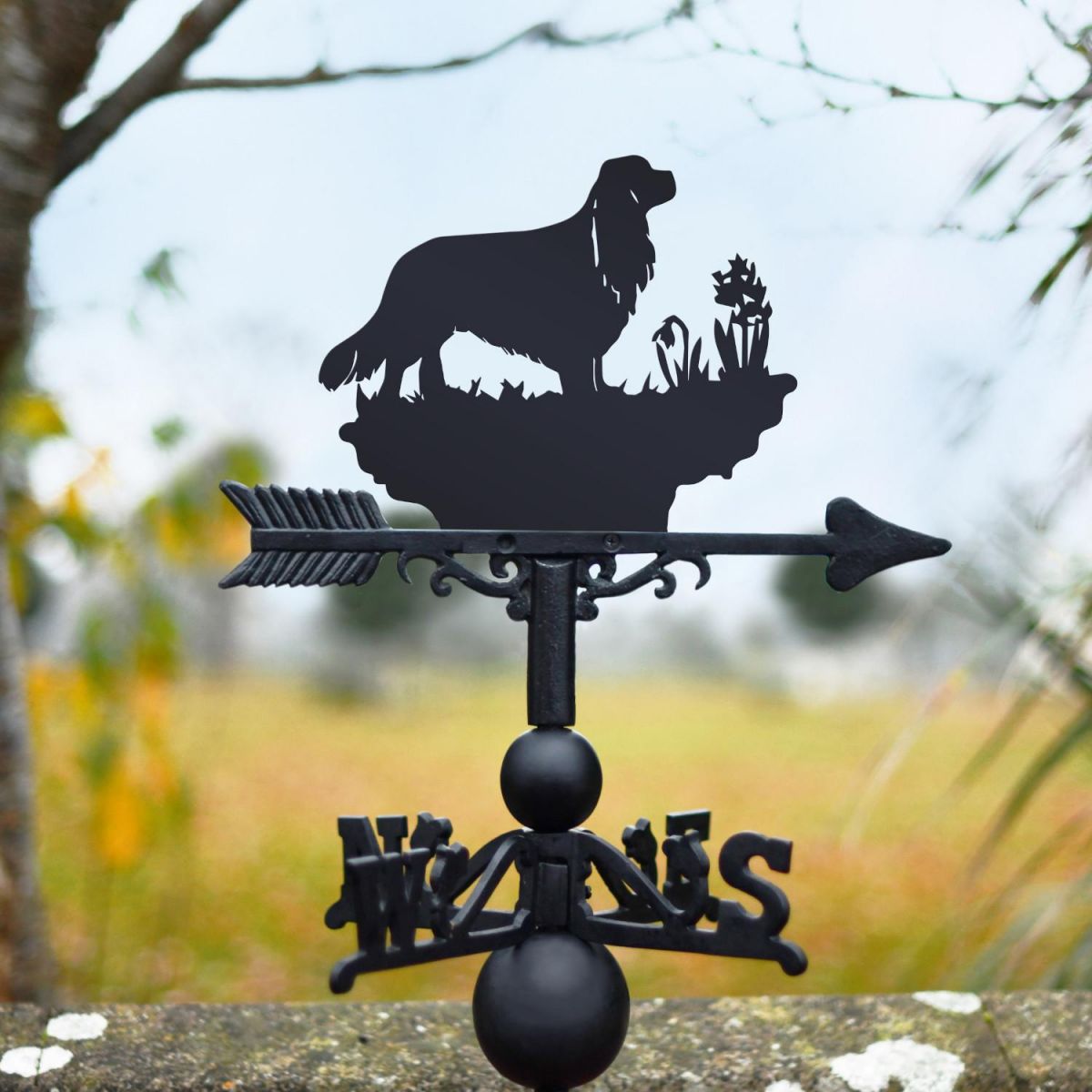Weathervane with Cavalier King Charles Spaniel Motif