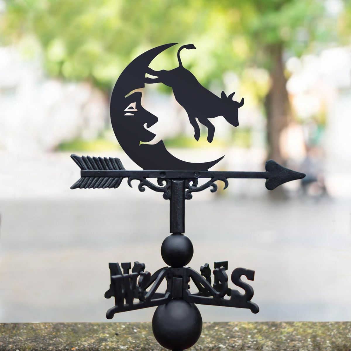 Cow Jumping Over the Moon Weathervane in Situ