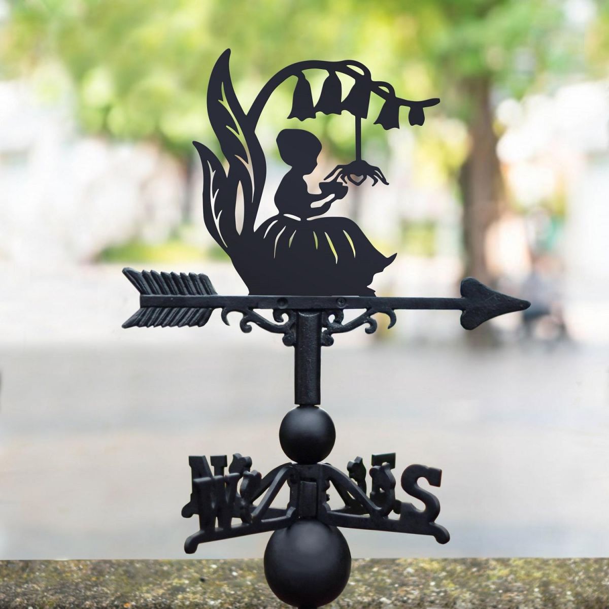 Little Miss Muffet Black Weathervane 