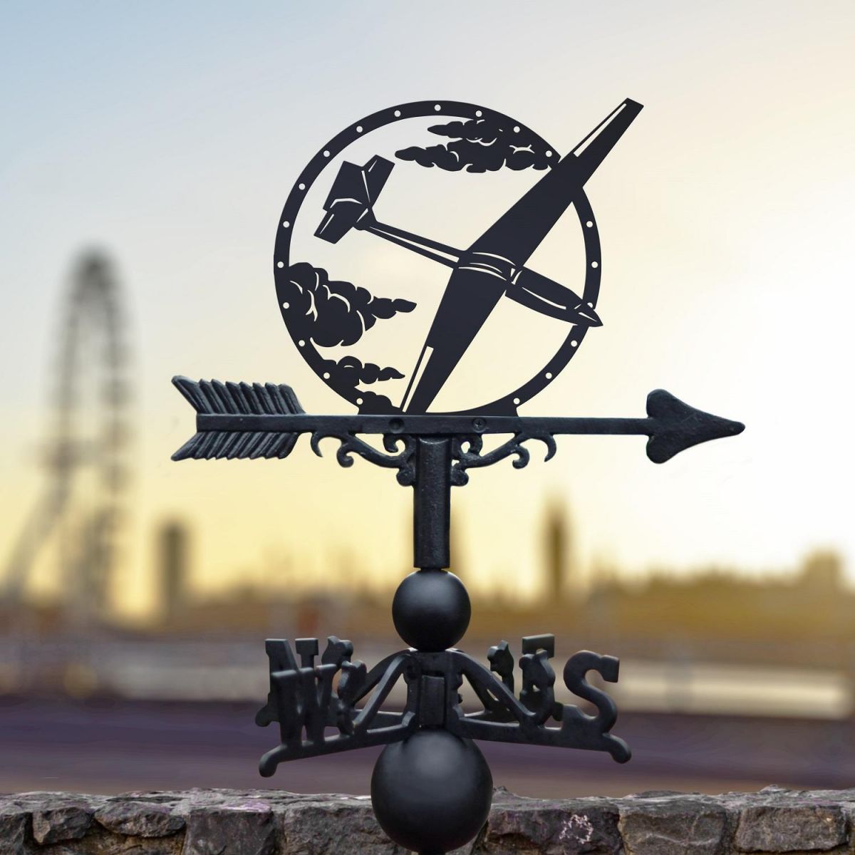 Weathervane with Glider Plane