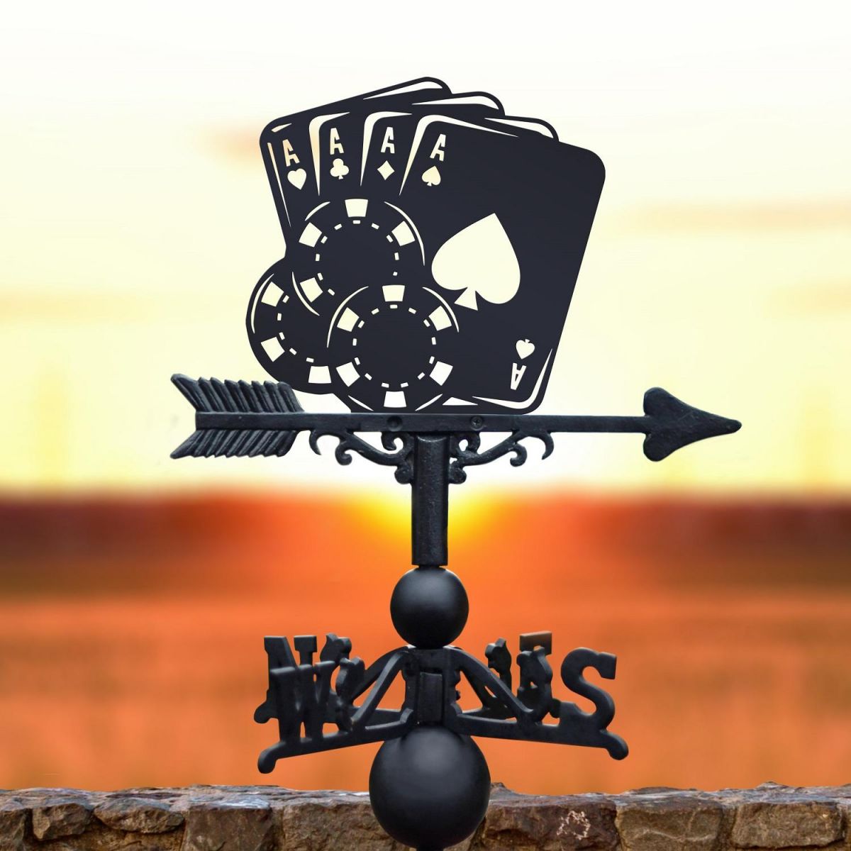 Poker Game Weathervane