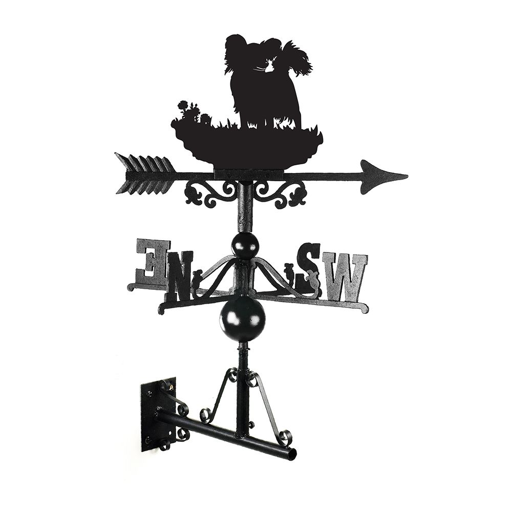 Papillion dog Weathervane Made From Cast Iron