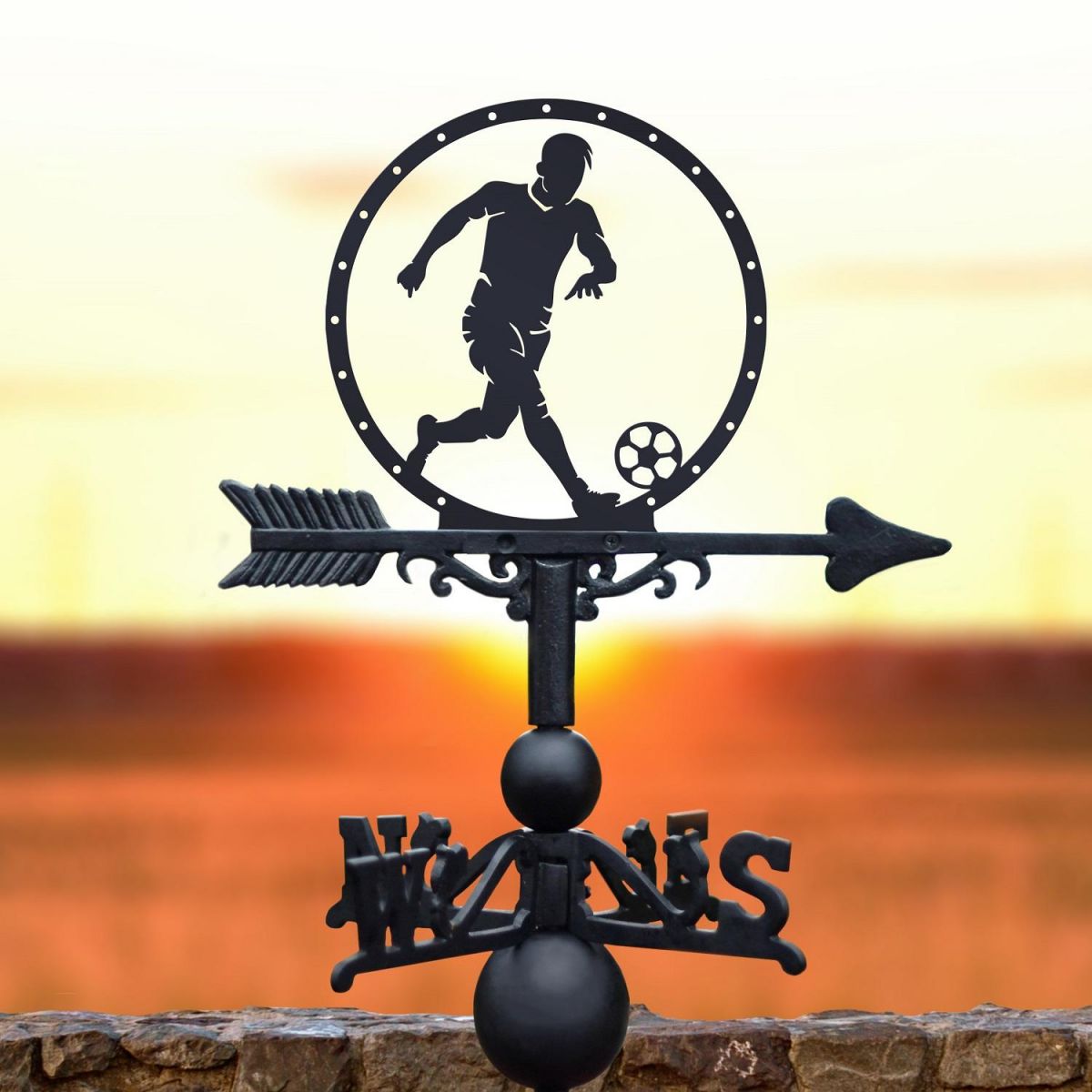 Weathervane with Footballer Design 