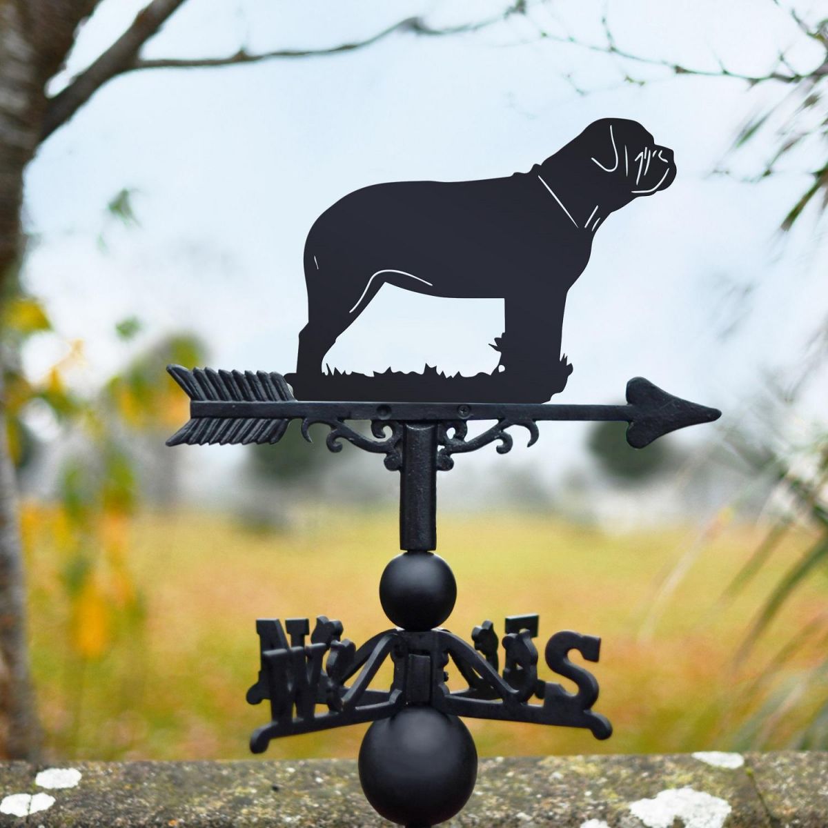 Bull Mastiff Weathervane in Black 