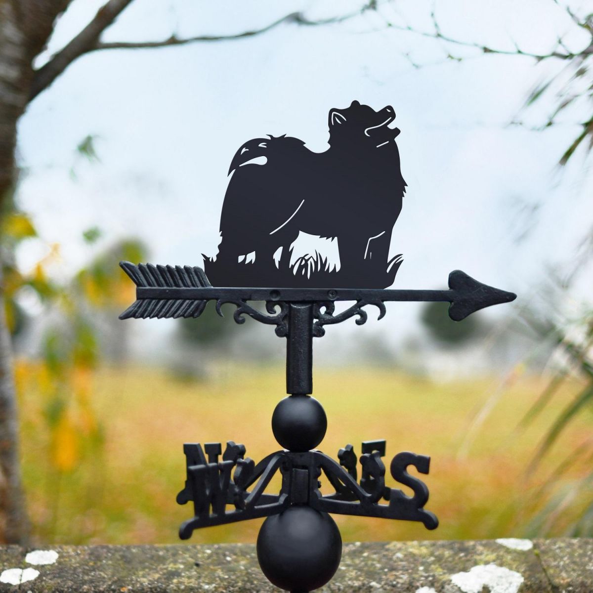 Samoyed Weathervane in Black 