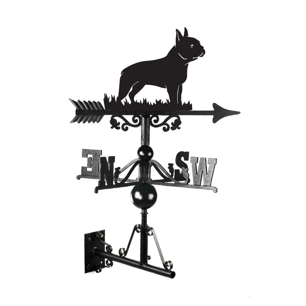 Boston Terrier Weathervane Finished in Black