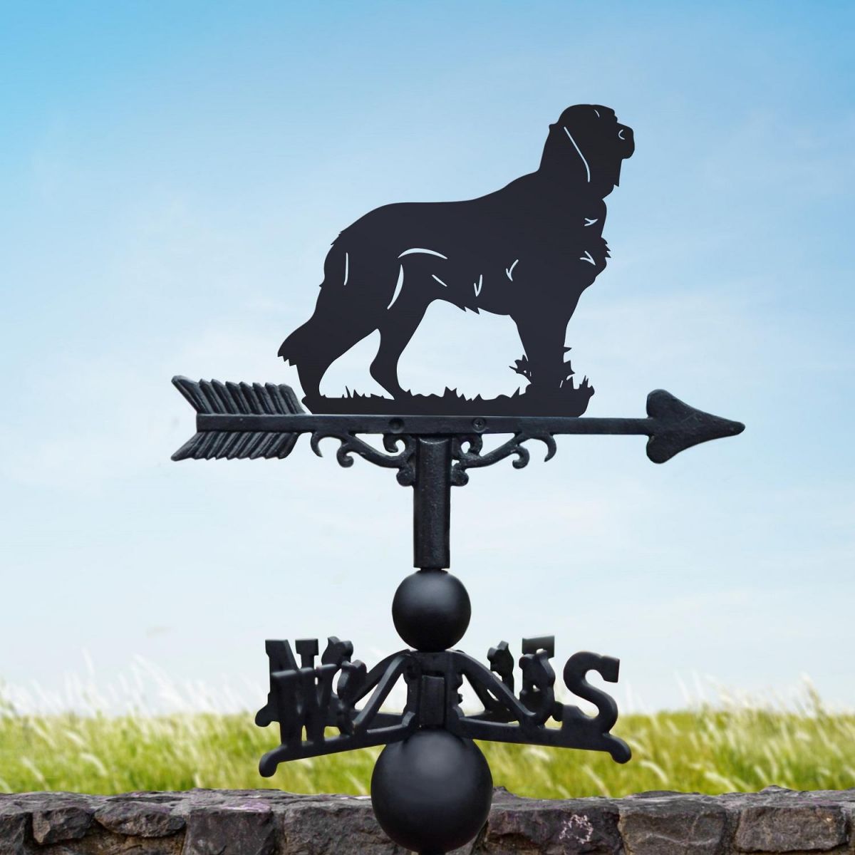 Irish Setter Dog on Black Weathervane 
