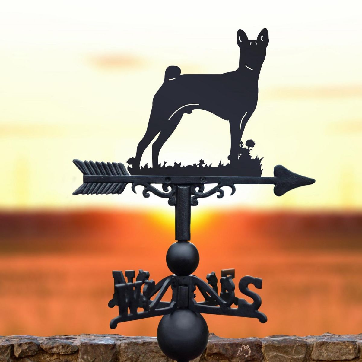 Weathervane with Basenji Design 