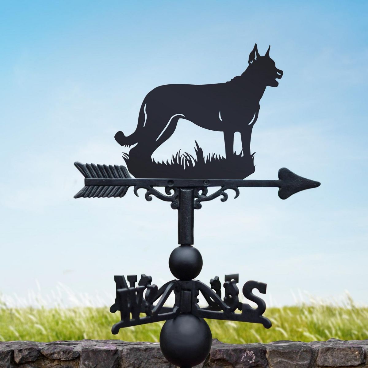 Beauceron Weathervane in Black 