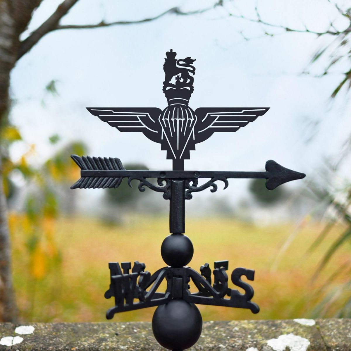 Black British Parachute Regiment Weathervane