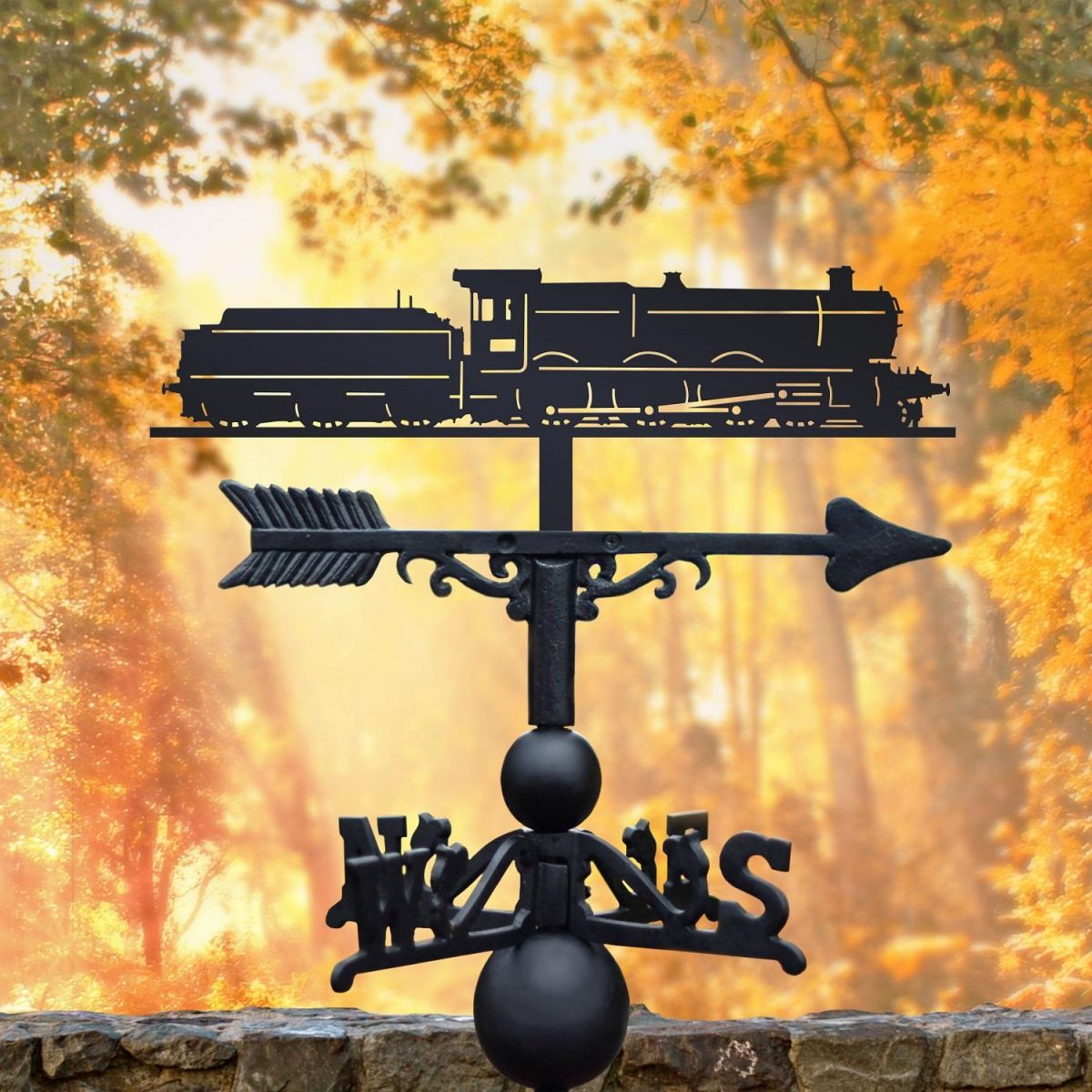British Steam Train Weathervane Design 