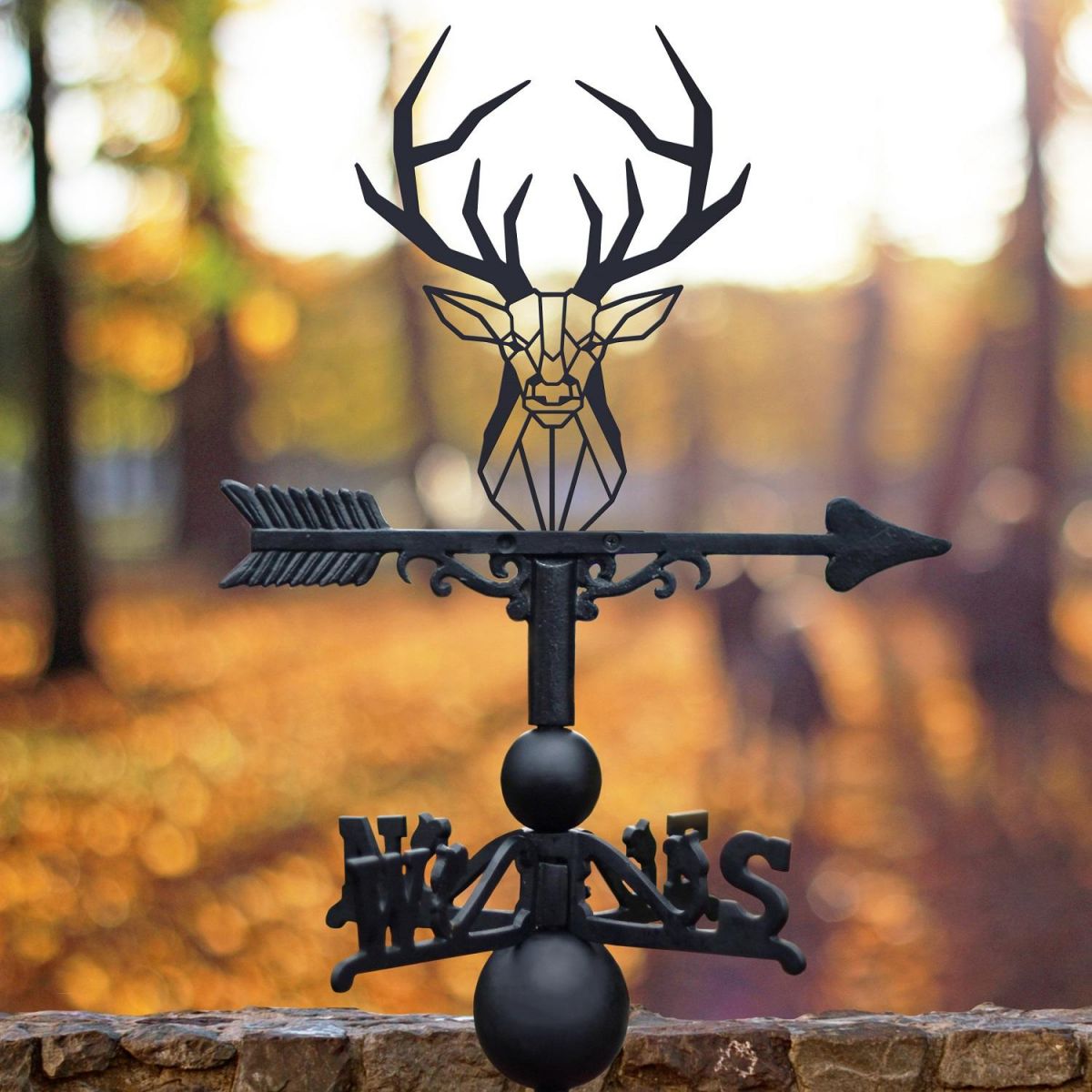 Stag Weathervane in Black 