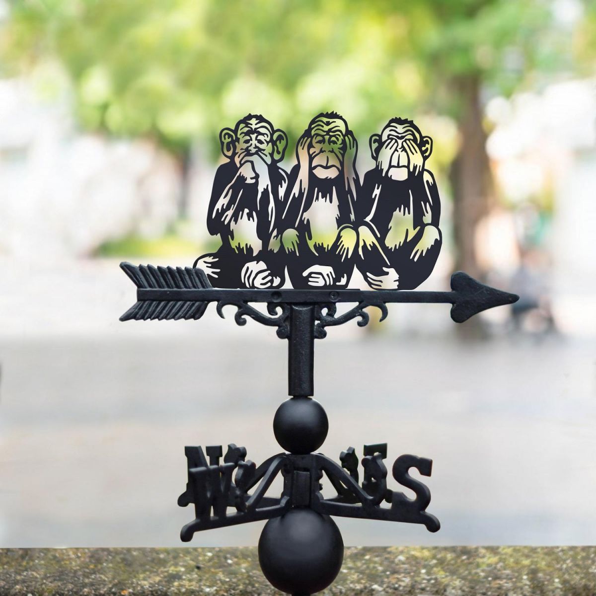 Weathervane of Three Wise Monkeys 