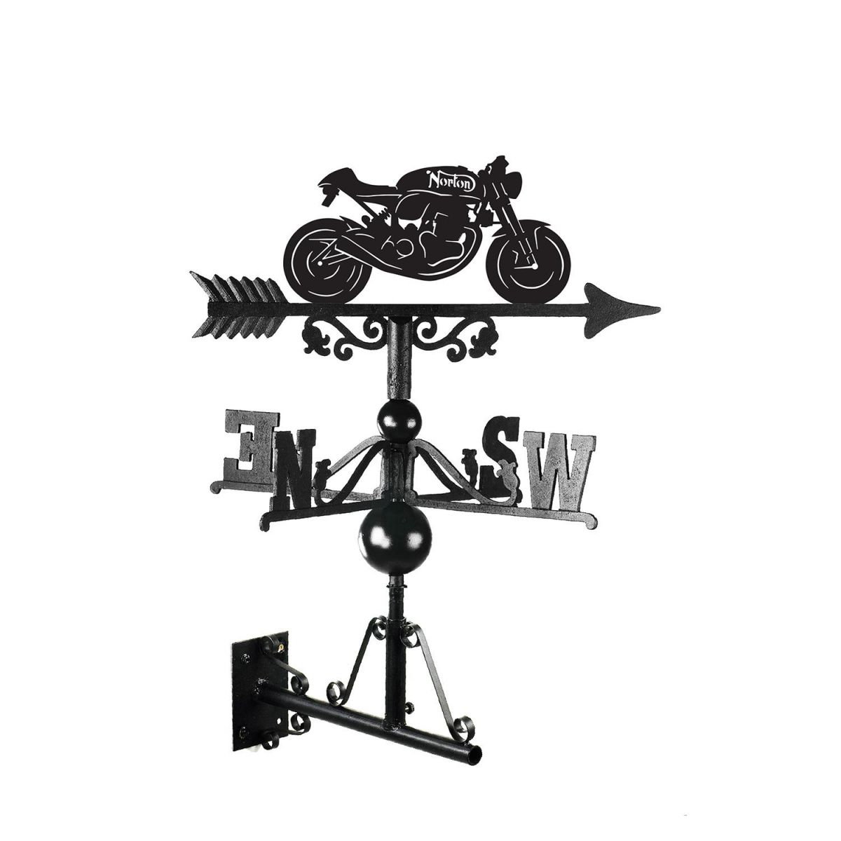 Norton Motorbike Weathervane Created From Iron