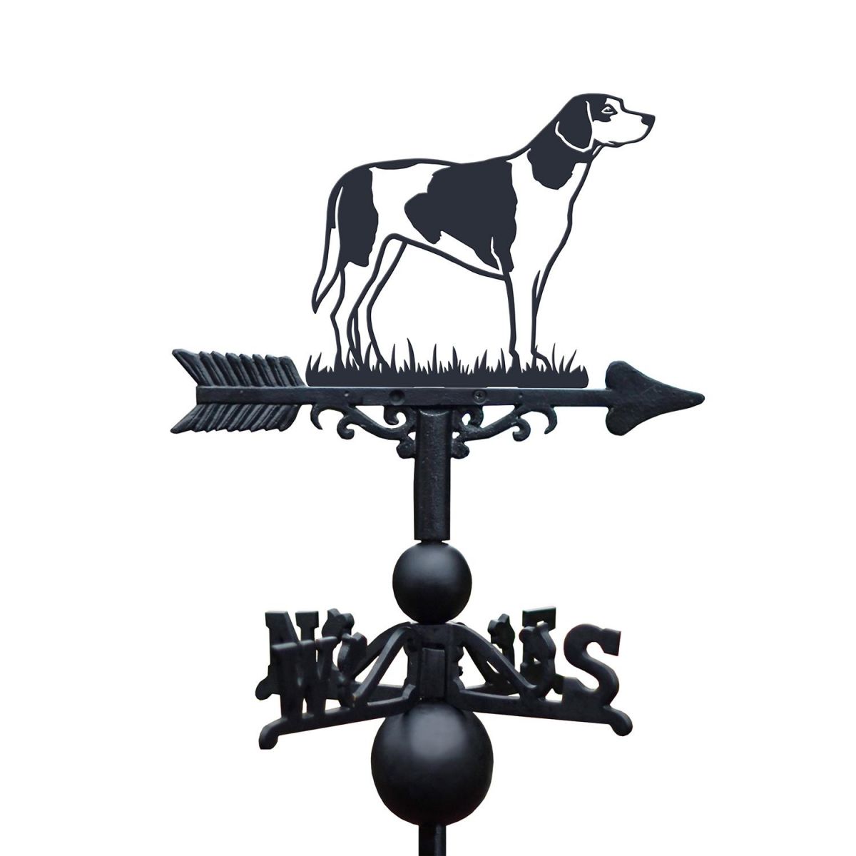 Trail Hound Weathervane Created From Iron and Finished in Black